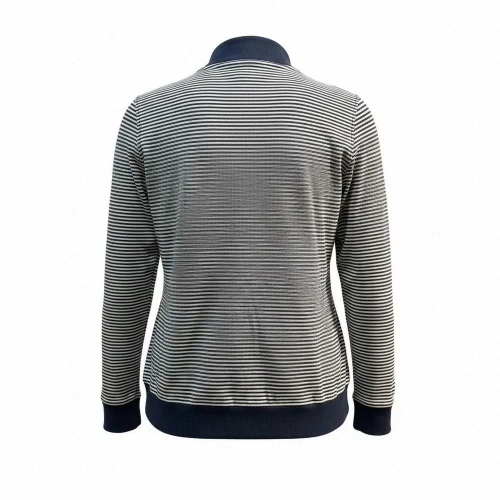 Lauren‎ Ralph Lauren Active Navy White Striped Zip Up Track Jacket Plus Size 1X